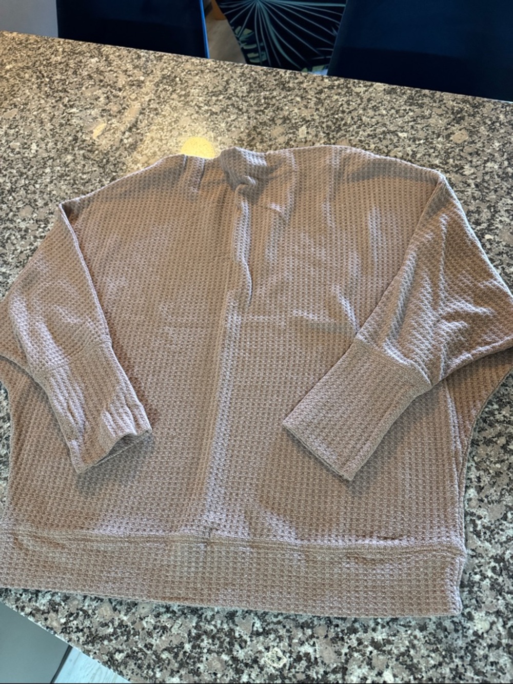 Cozy Waffle Knit Pullover — Taupe